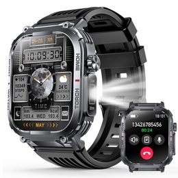 Men's Smartwatch LED Lighting Function Compass 2.02 Inch