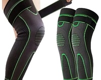 Compression Knee Pads Support Sleeve Protector Elastic Kneepad Brace Spring Support Volleyball Running Silicone
