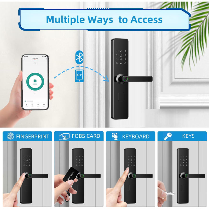 Smart Digital Lock WiFi Biometric Fingerprint Password Tuya App Home Security