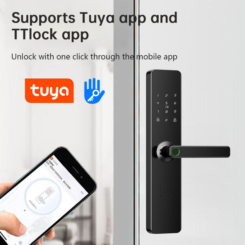Smart Digital Lock WiFi Biometric Fingerprint Password Tuya App Home Security