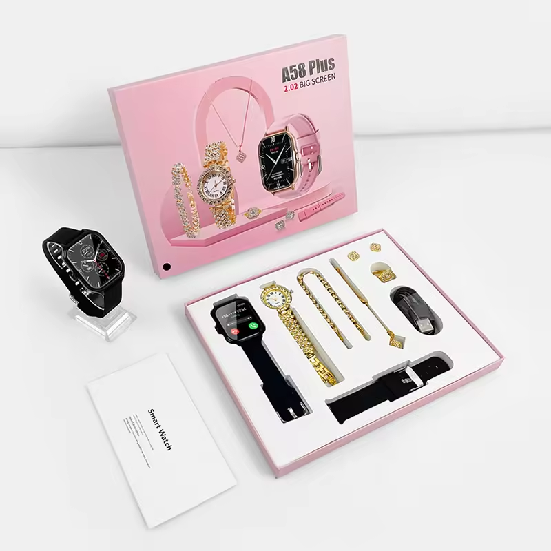 Smart Watch 2026 Necklace Earrings Bracelet Ring Jewelry Set