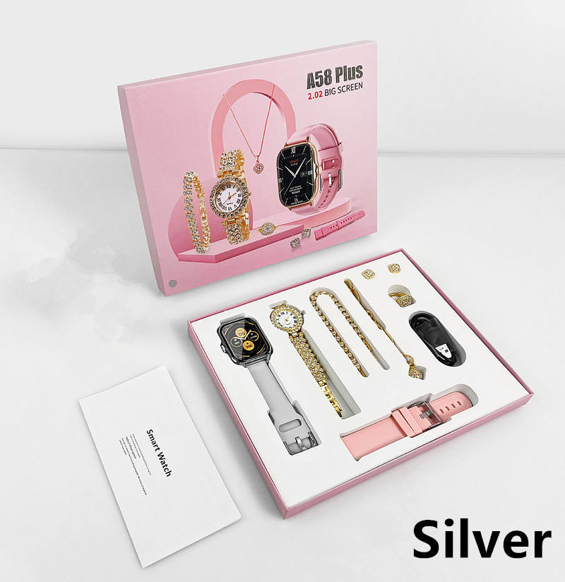 Smart Watch 2026 Necklace Earrings Bracelet Ring Jewelry Set